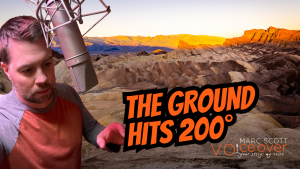 Death Valley desert landscape in extreme summer heat — thumbnail for The Overnight Low Was 107 Degrees. That Was the Cool Part. | Death Valley, a documentary short narrated by Marc Scott